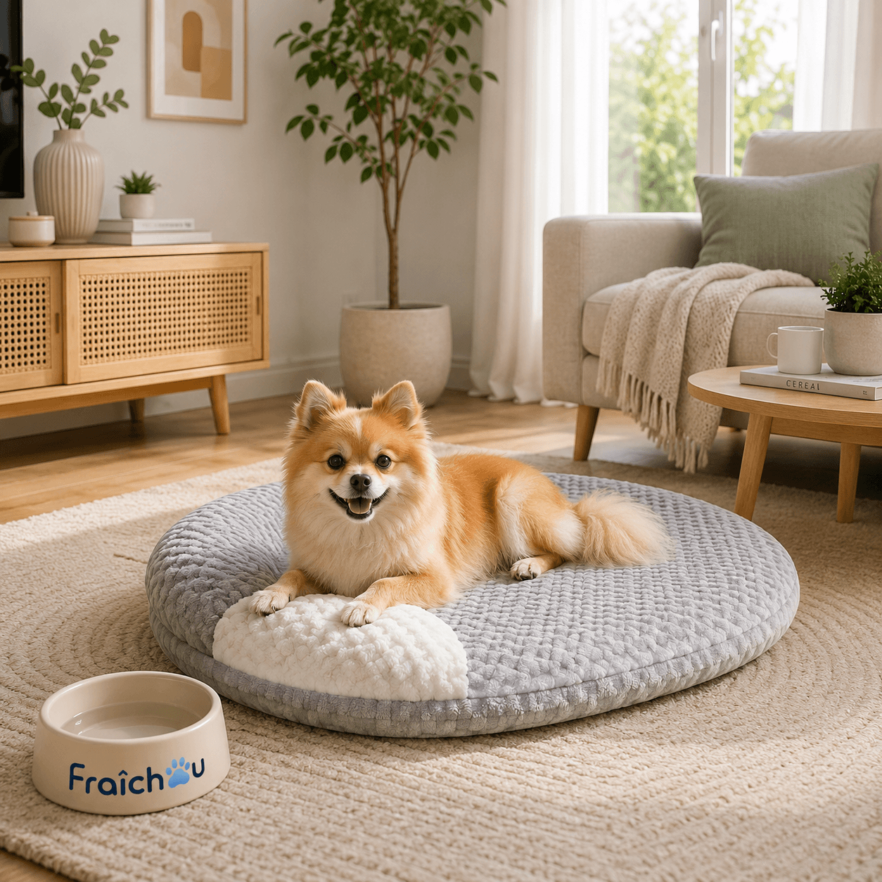 Matelas Fraîchou rafraîchissant pour chien, soie glacée sans gel